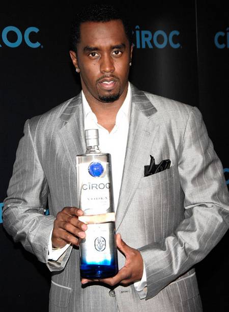 Sean “Diddy” Combs with a bottle of Ciroc